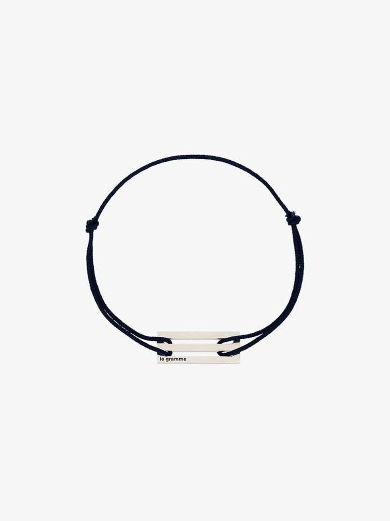 Sterling Silver Le 2.5g Punched Cord Bracelet