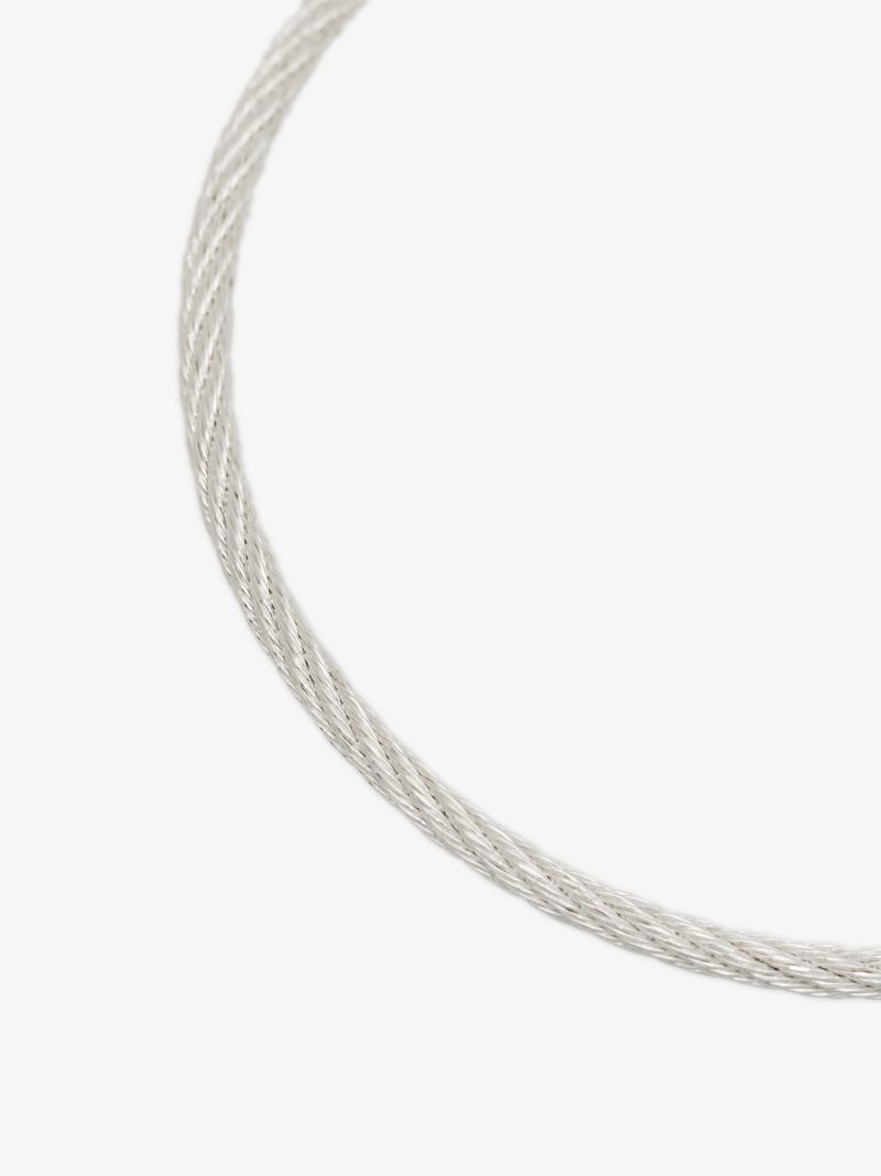 Sterling Silver Le 9g Brushed Cable Bracelet