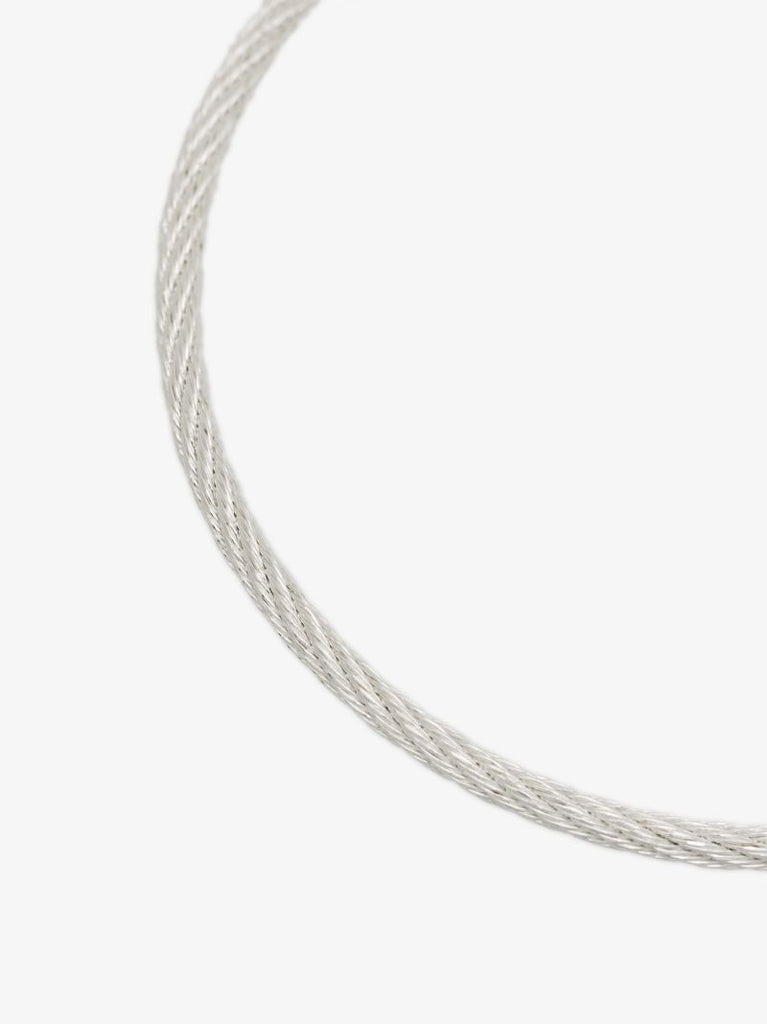 Sterling Silver Le 9g Brushed Cable Bracelet