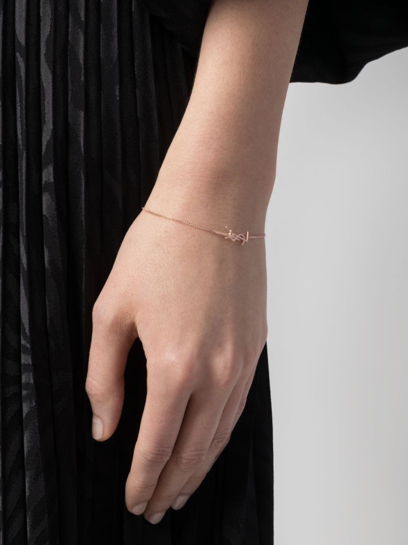 Rose Gold-tone Logo Chain Bracelet