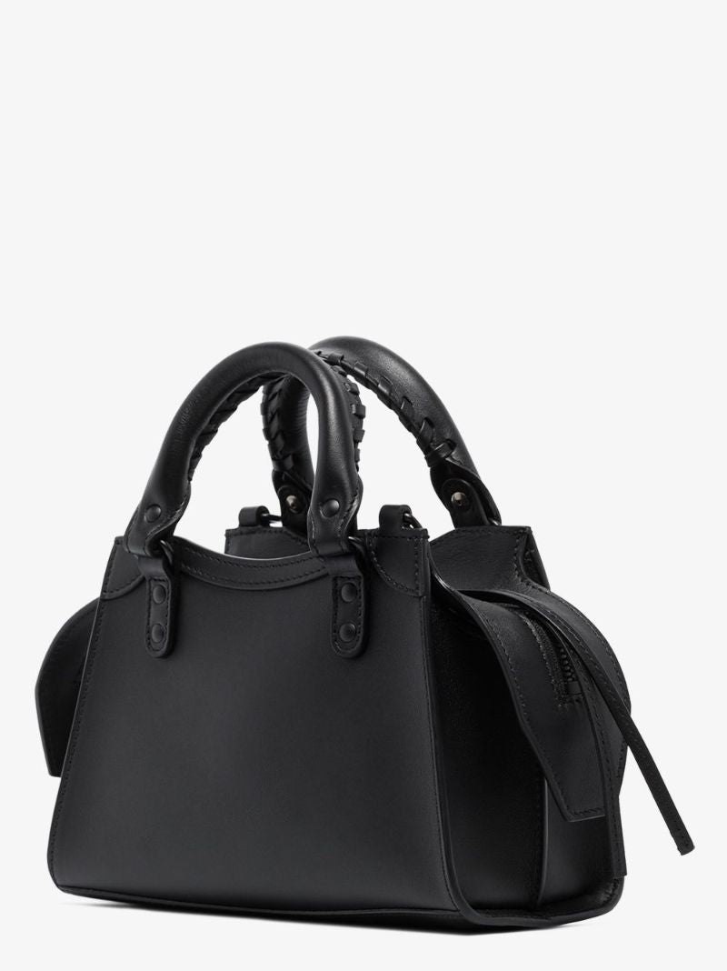 Black Neo Classic Mini Leather Top Handle Bag