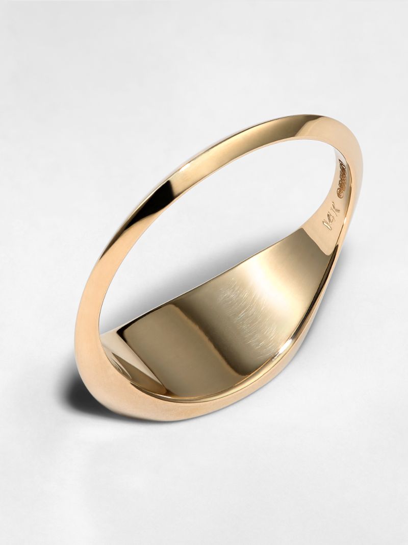 14k Yellow Gold Diamond Signet Ring