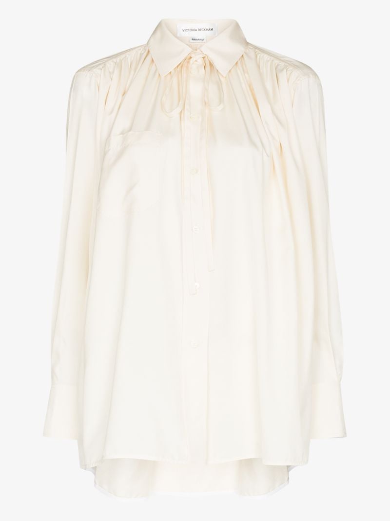 Tie Neck Silk Blouse