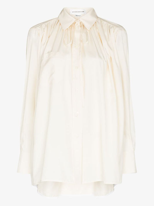 Tie Neck Silk Blouse