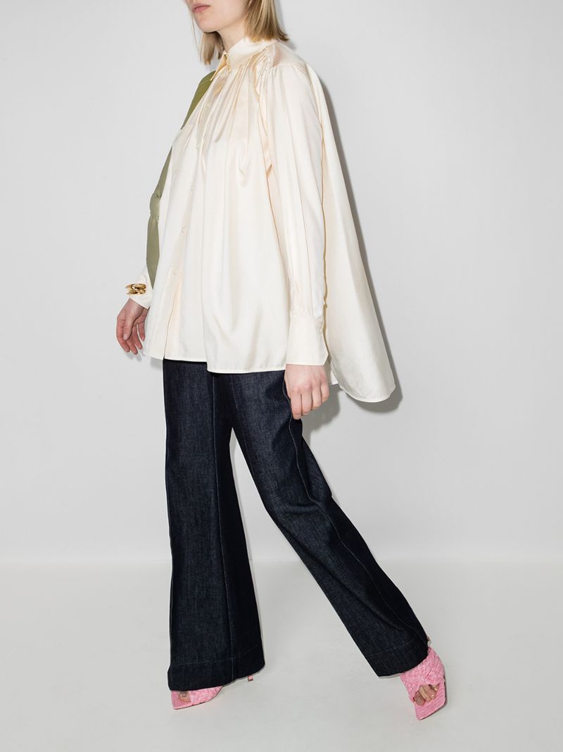Tie Neck Silk Blouse