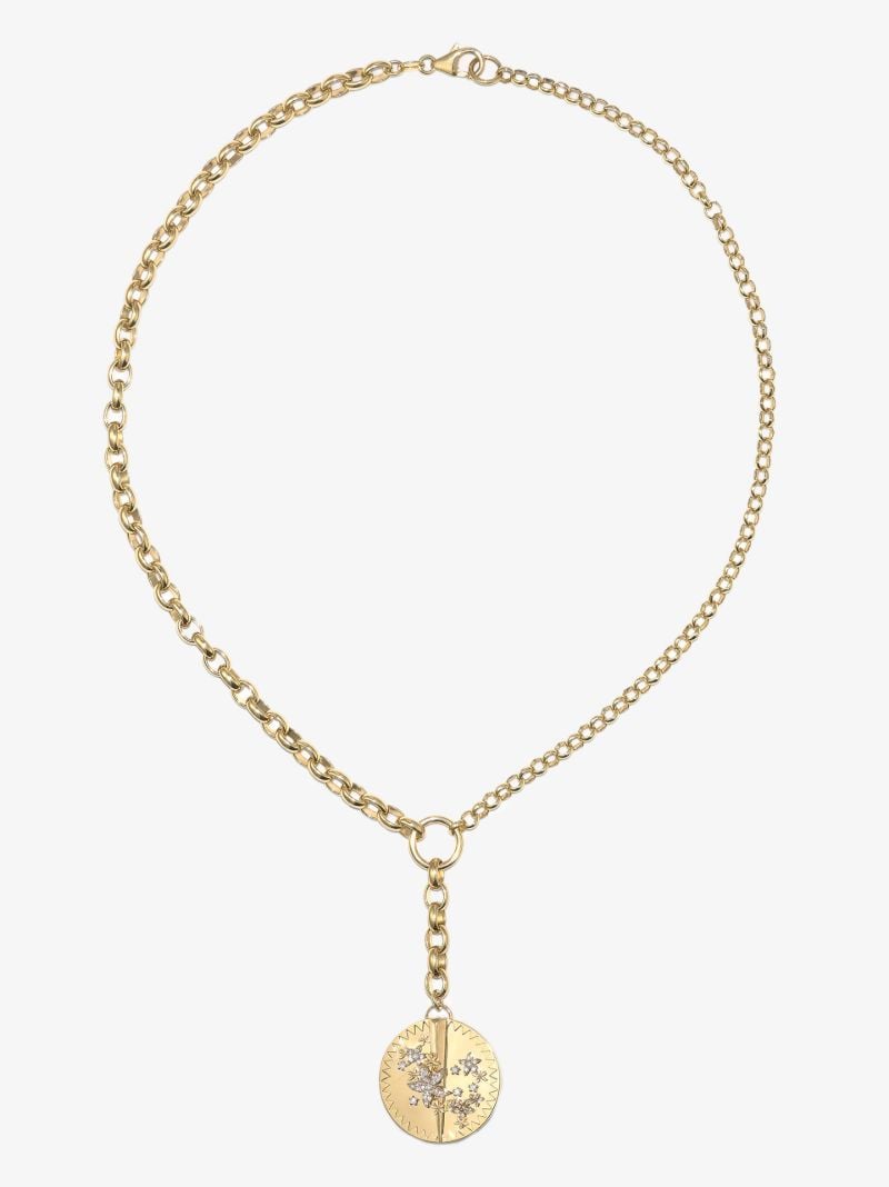 18k Yellow Gold Resilience Heavy Belcher Chain Diamond Necklace