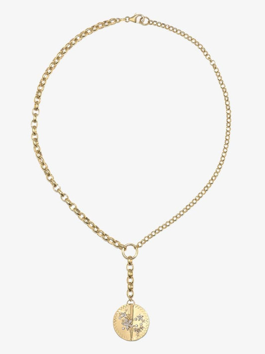 18k Yellow Gold Resilience Heavy Belcher Chain Diamond Necklace