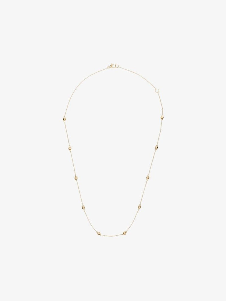 14k Yellow Gold Poppy Rae Pebble Station Necklace