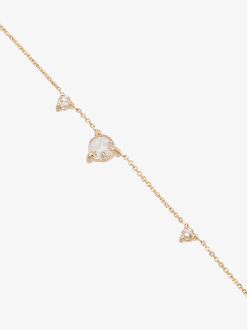 14k Yellow Gold Three-step Diamond Necklace