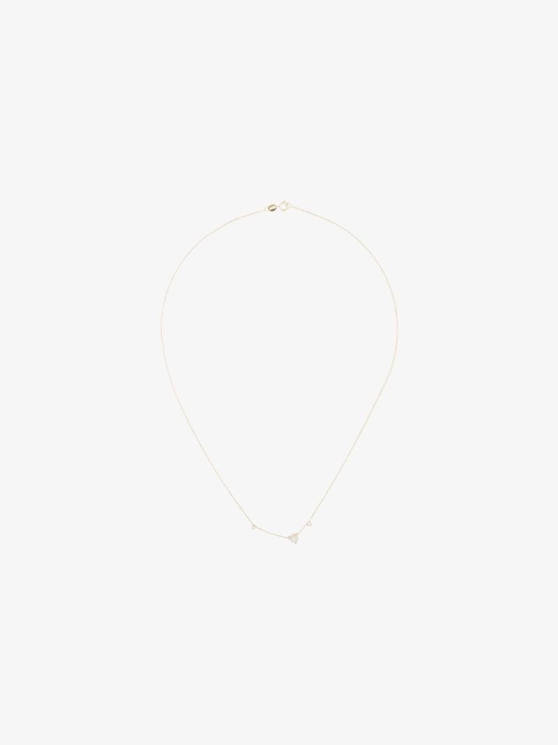 14k Yellow Gold Three-step Diamond Necklace