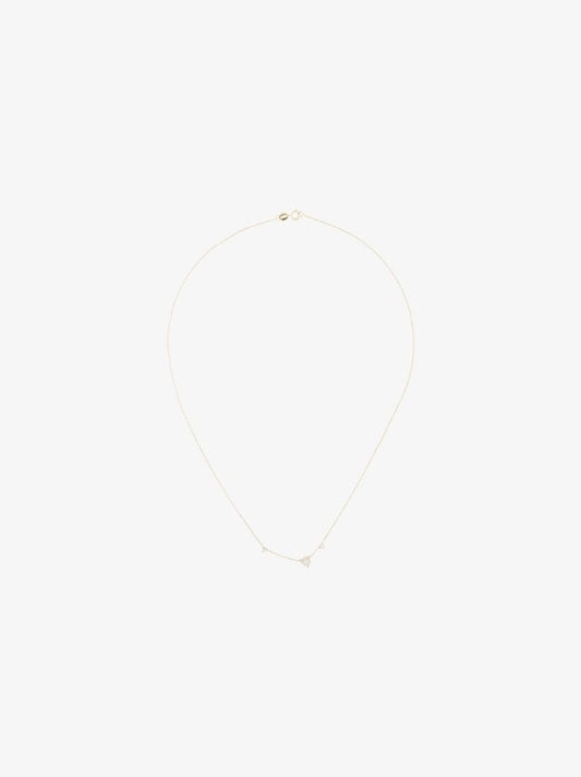 14k Yellow Gold Three-step Diamond Necklace
