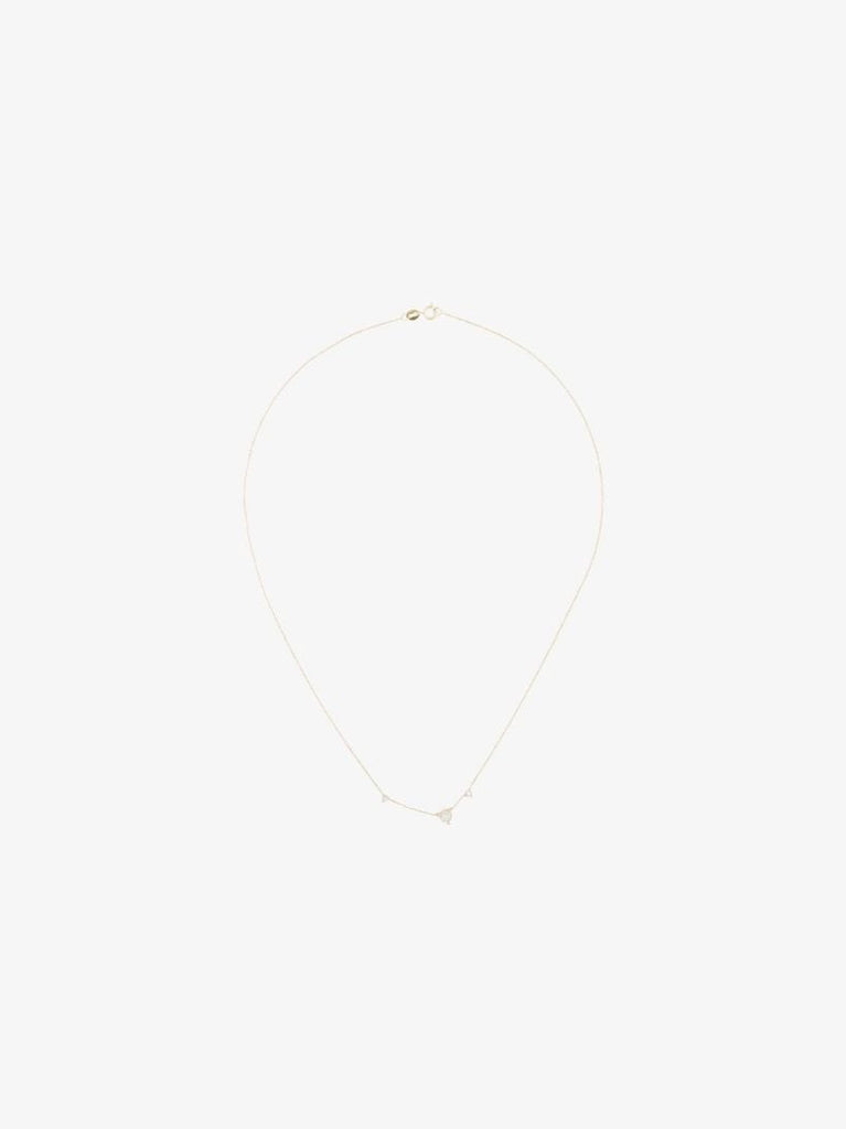 14k Yellow Gold Three-step Diamond Necklace