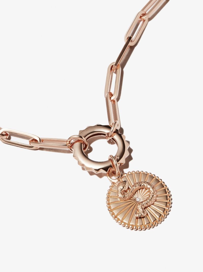 18k Rose Gold Wholeness Baby Diamond Medallion Charm