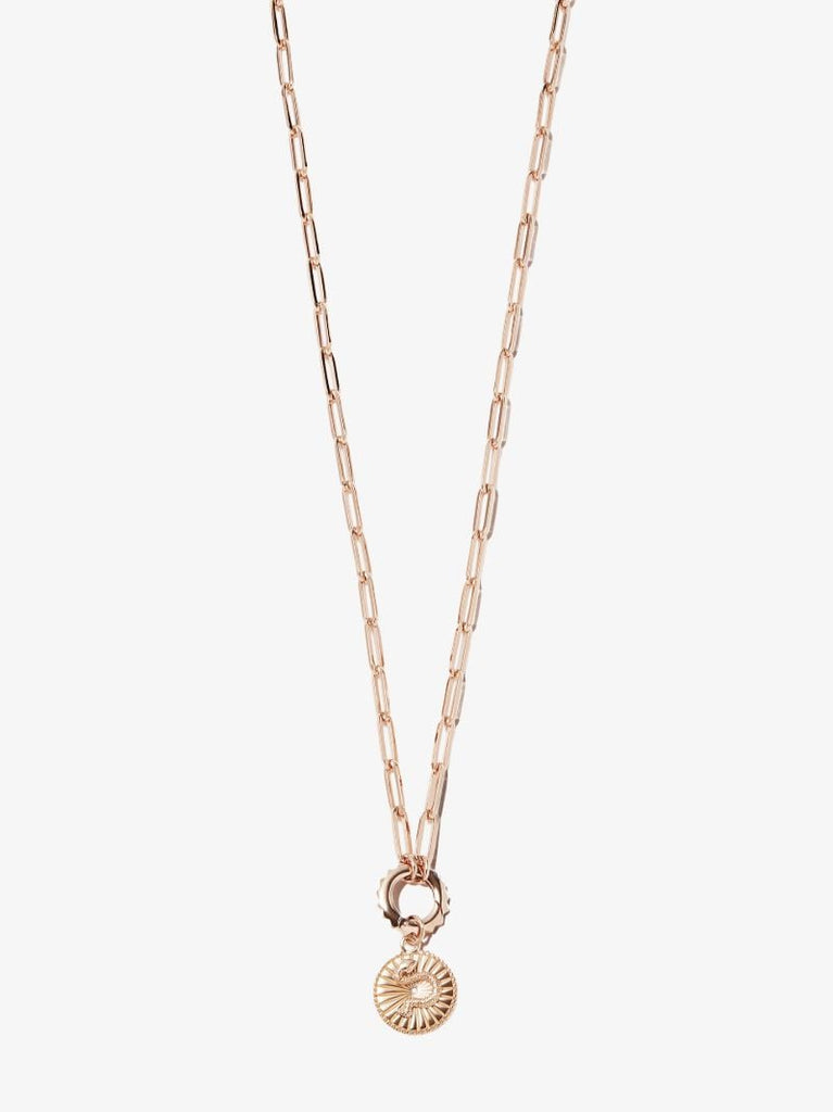 18k Rose Gold Wholeness Baby Diamond Medallion Charm