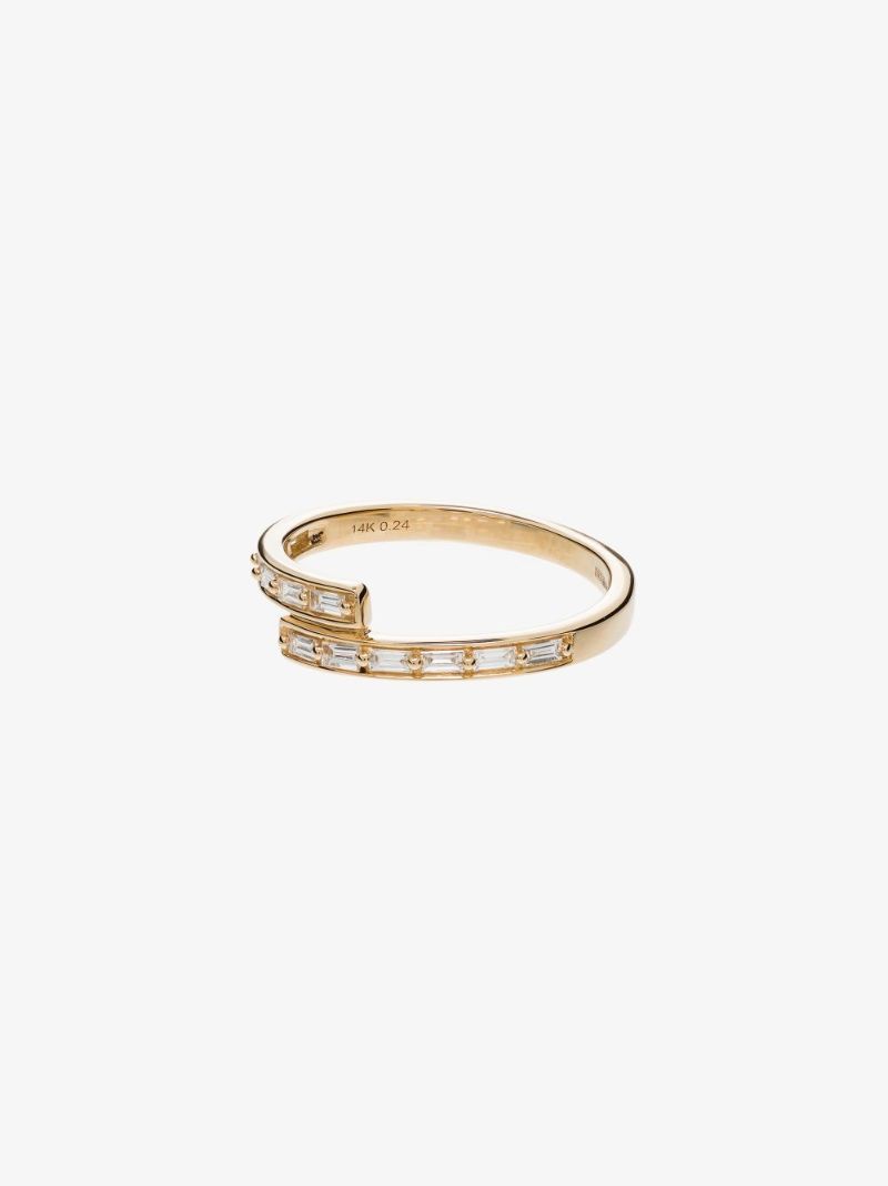 14k Yellow Gold Sadie Pearl Diamond Bypass Ring