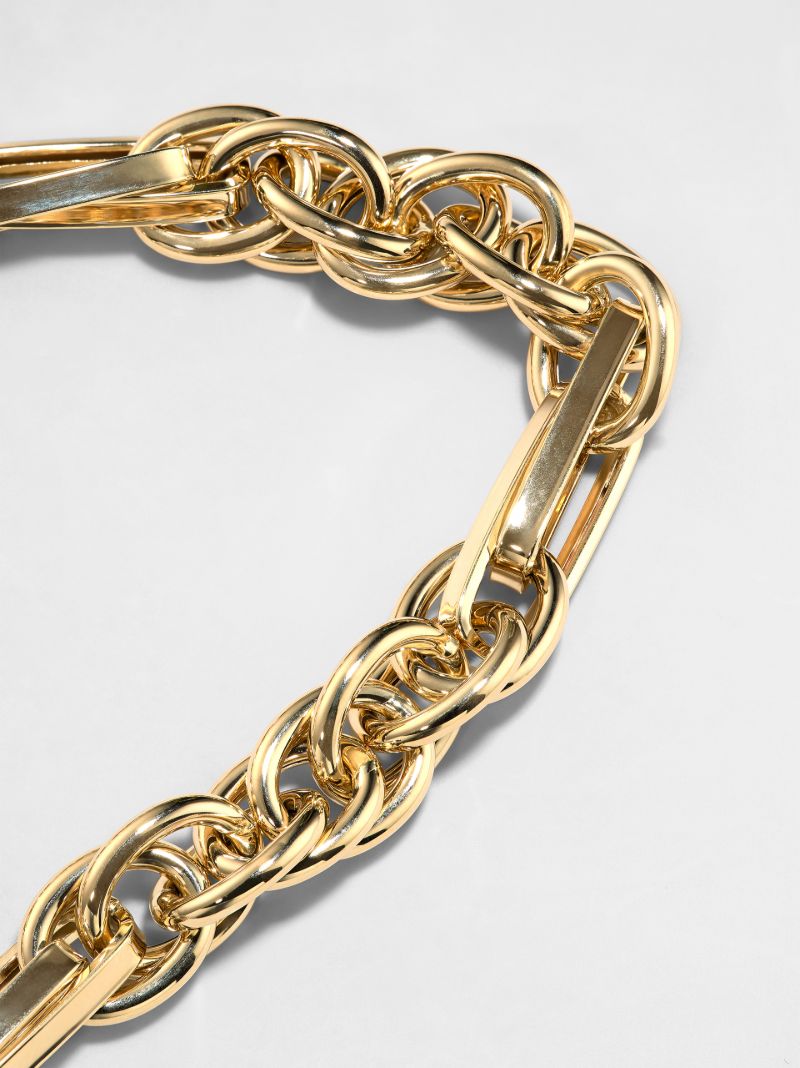 14k Yellow Gold Small Mixed Link Bracelet