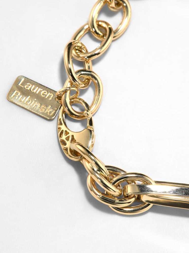 14k Yellow Gold Small Mixed Link Bracelet