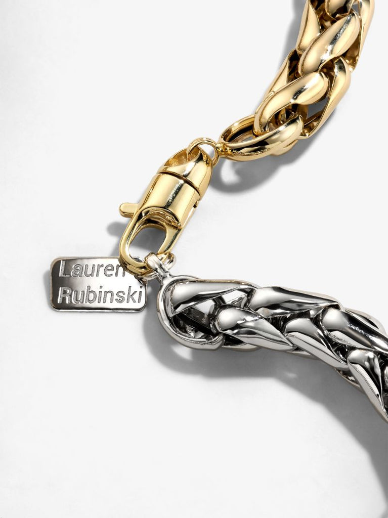14k Yellow and White Gold Large Link Necklace