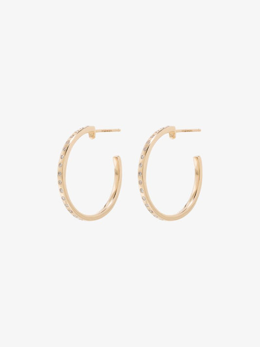 14k Yellow Gold Zoe Louise Diamond Hoop Earrings