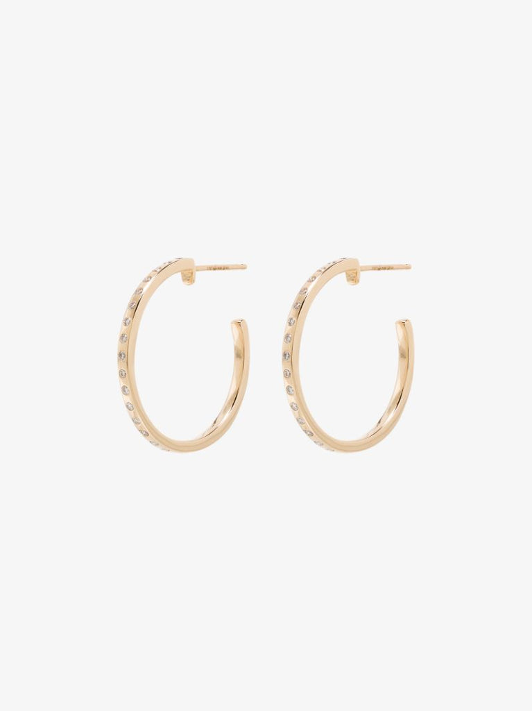 14k Yellow Gold Zoe Louise Diamond Hoop Earrings