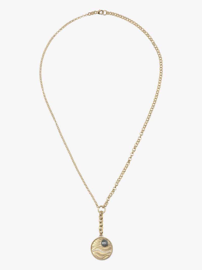 18k Yellow Gold Sana Medium Belcher Chain Diamond Necklace