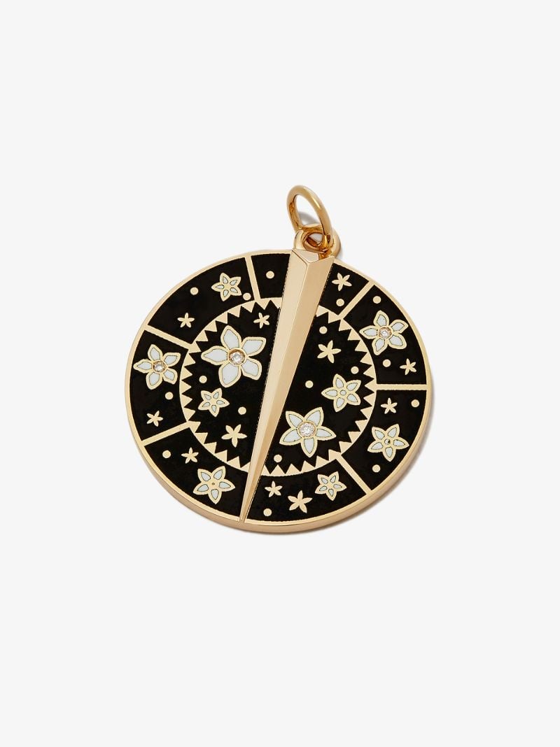 18k Yellow Gold Large Resilience Diamond Medallion Charm