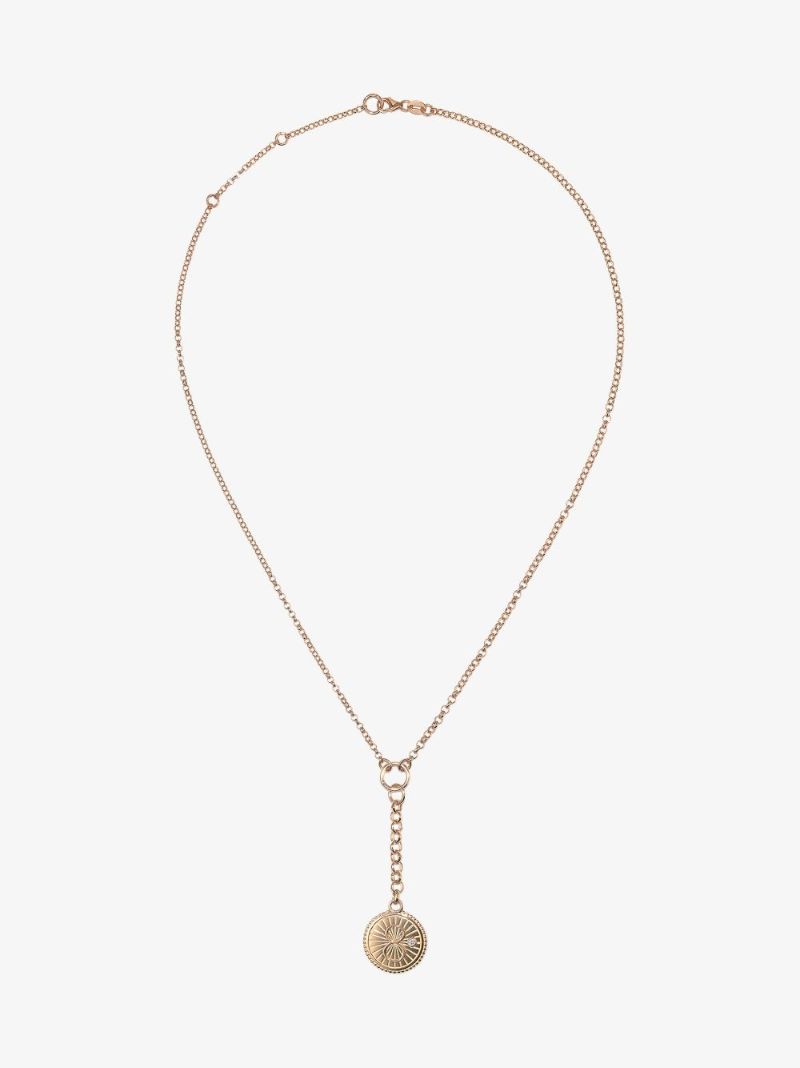 18k Rose Gold Karma Medium Belcher Chain Diamond Necklace