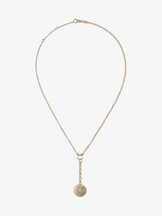 18k Rose Gold Karma Medium Belcher Chain Diamond Necklace