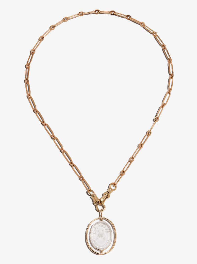 9k Yellow Gold LÃ¢â_x0082_¬â_x0084_¢amour No.2 Crystal Necklace