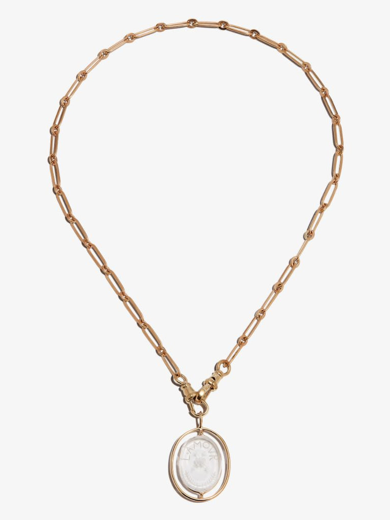 9k Yellow Gold LÃ¢â_x0082_¬â_x0084_¢amour No.2 Crystal Necklace