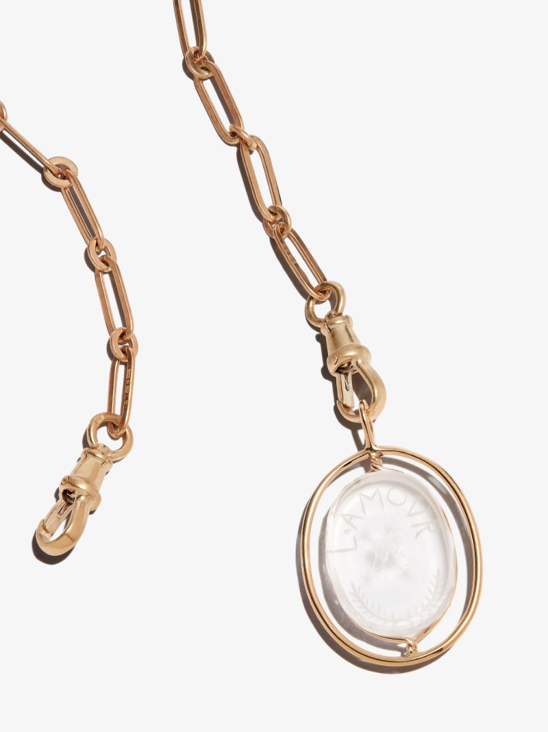 9k Yellow Gold LÃ¢â_x0082_¬â_x0084_¢amour No.2 Crystal Necklace