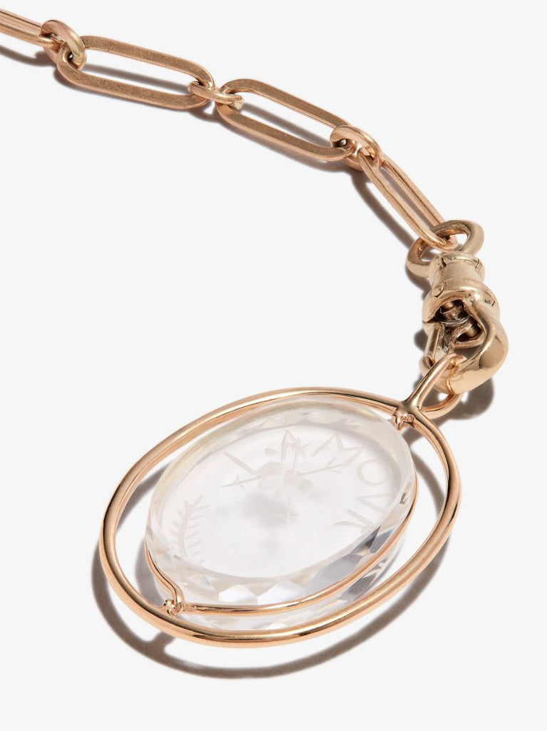 9k Yellow Gold LÃ¢â_x0082_¬â_x0084_¢amour No.2 Crystal Necklace