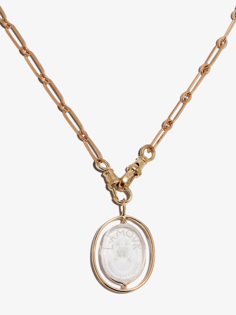9k Yellow Gold LÃ¢â_x0082_¬â_x0084_¢amour No.2 Crystal Necklace