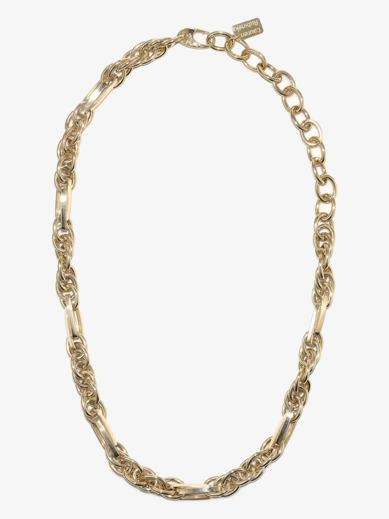 14k Yellow Gold Small Mixed Link Necklace