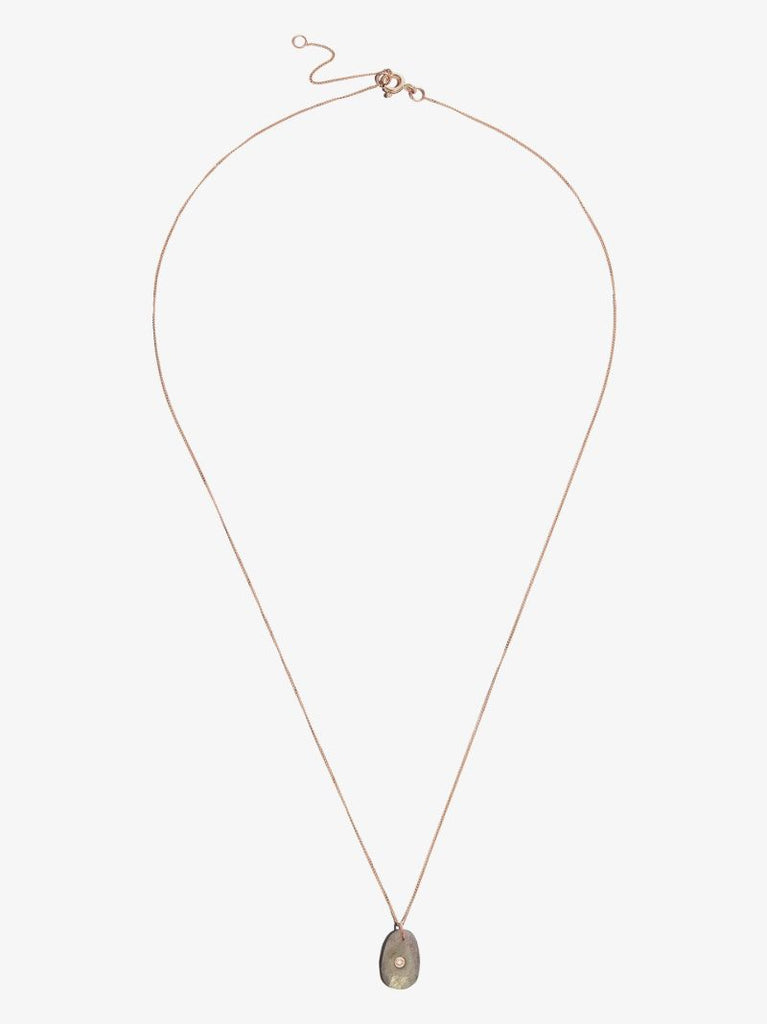 9k Rose Gold Orso No.1 Labradorite Diamond Necklace