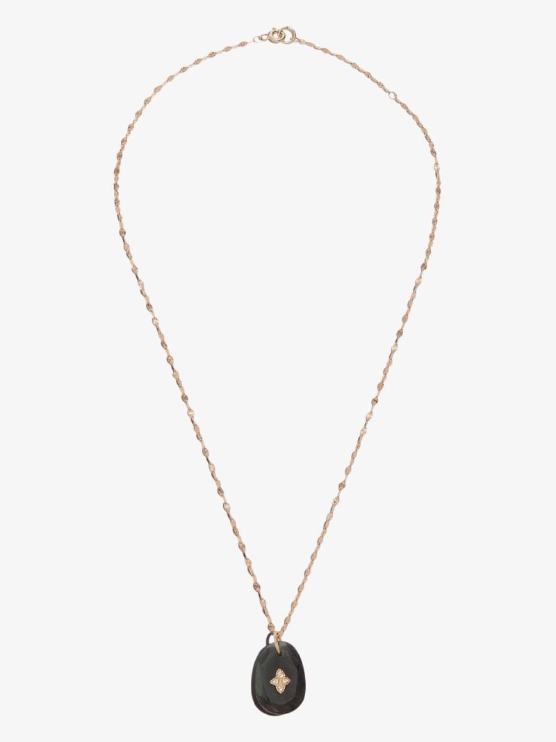 9k Yellow Gold GaÃ_x0083_Â¯a No.2 Labradorite Diamond Necklace