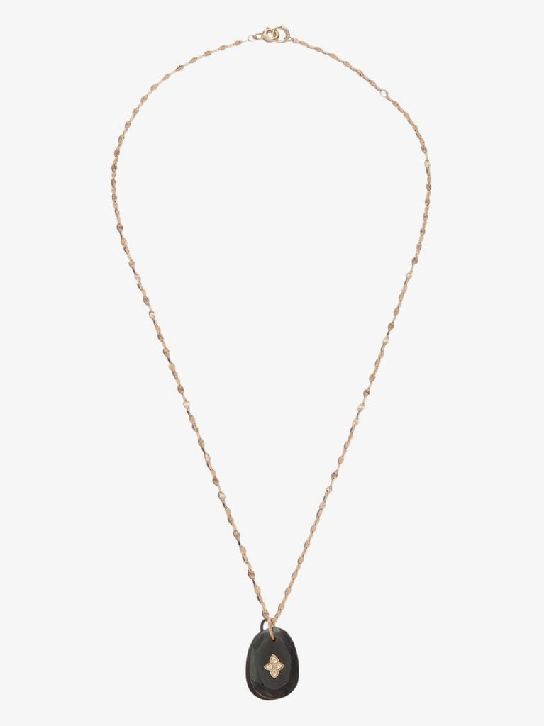 9k Yellow Gold GaÃ_x0083_Â¯a No.2 Labradorite Diamond Necklace