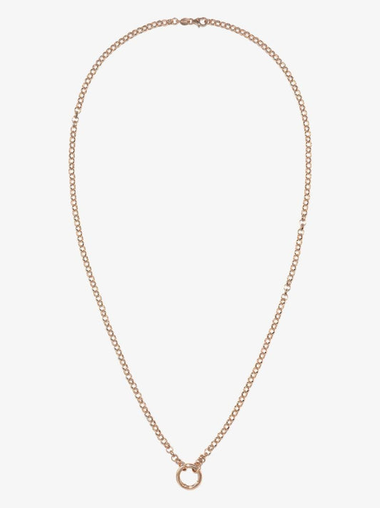 18k Rose Gold Medium Belcher Open Chain Necklace