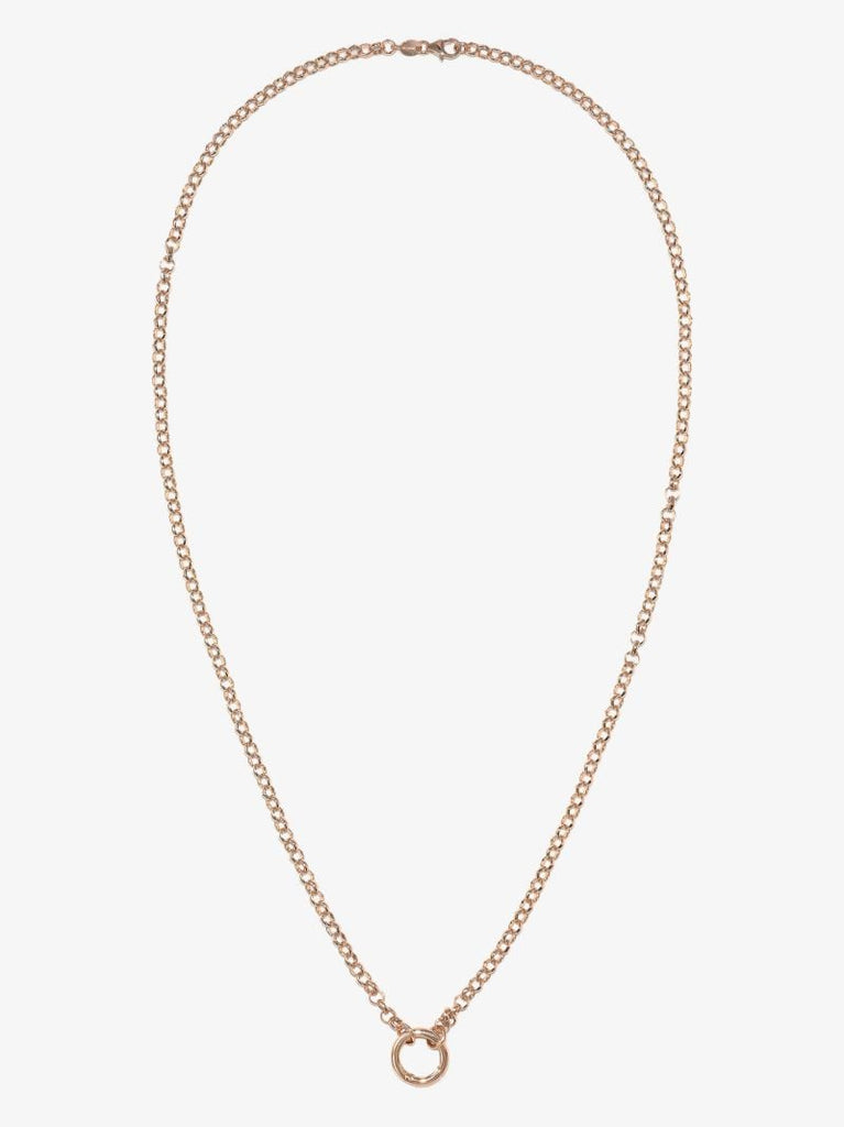 18k Rose Gold Medium Belcher Open Chain Necklace