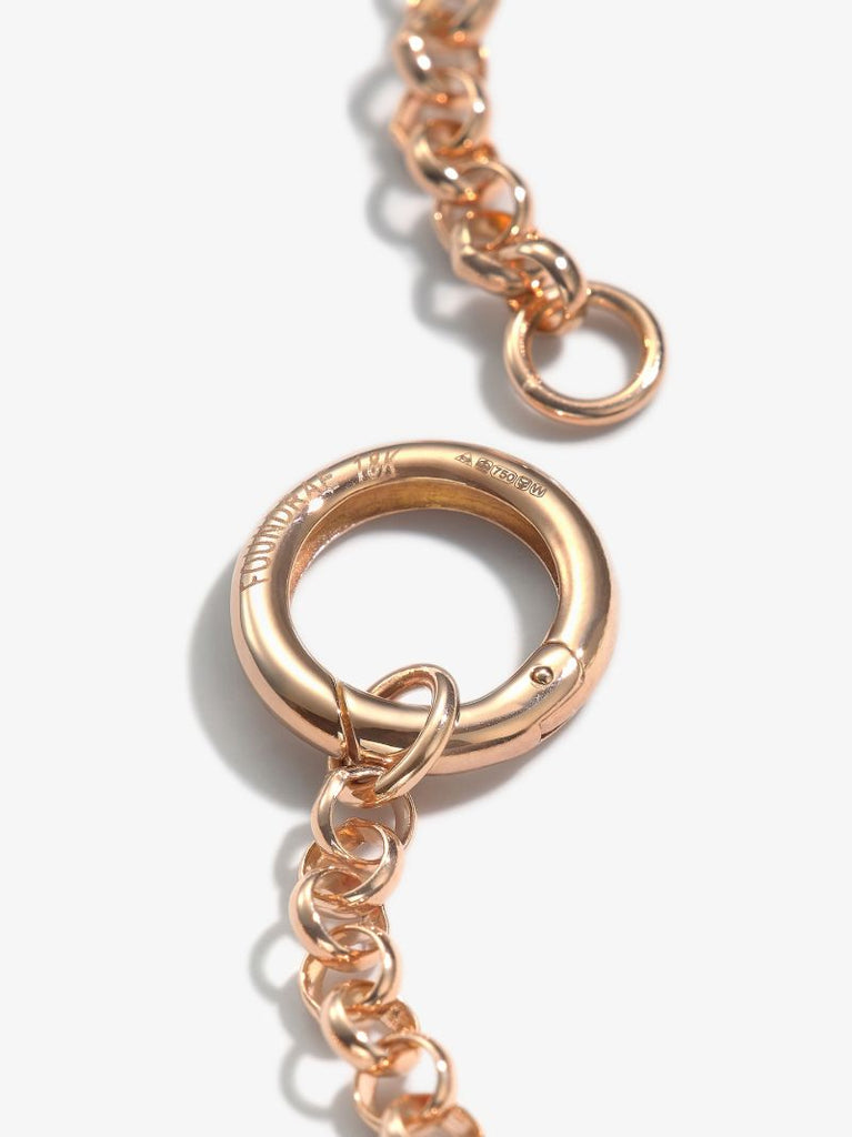 18k Rose Gold Medium Belcher Open Chain Necklace