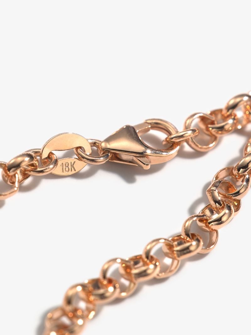 18k Rose Gold Medium Belcher Open Chain Necklace