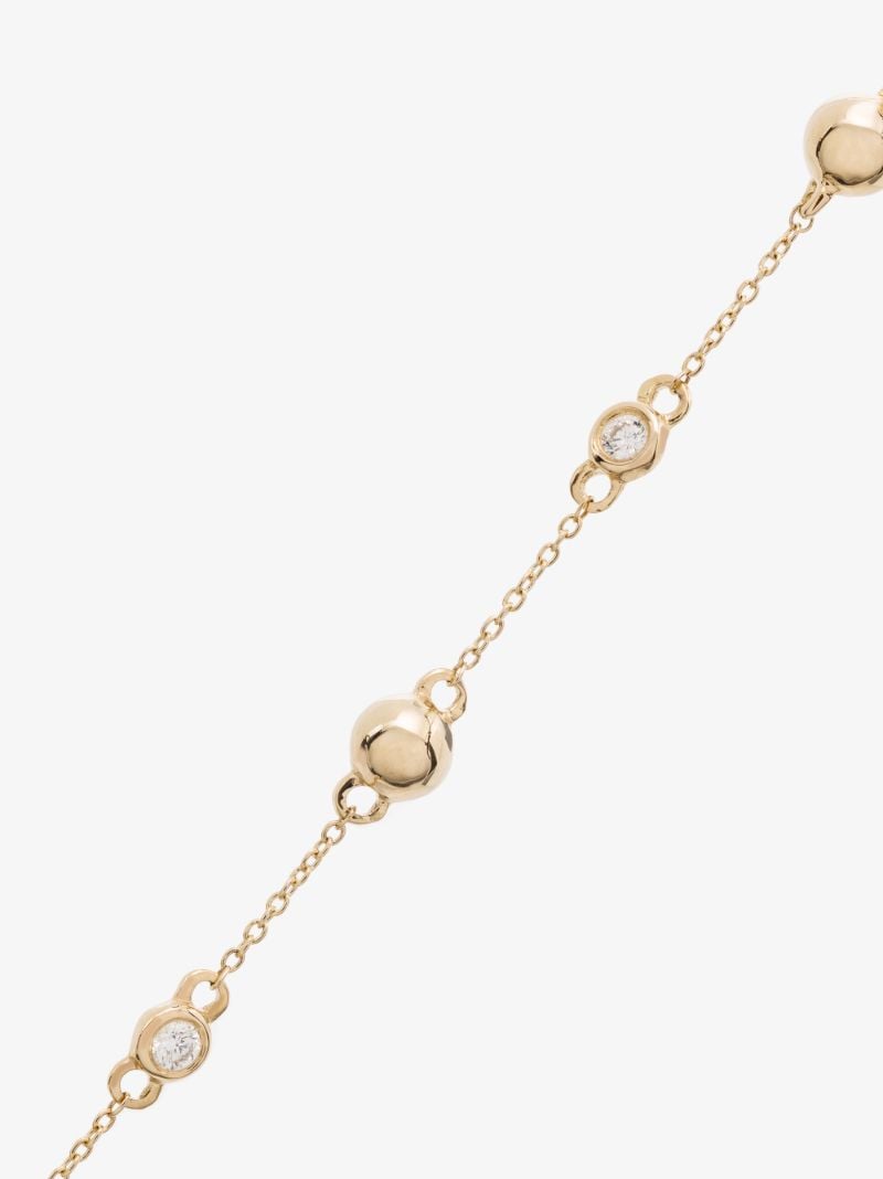 14k Yellow Gold Poppy Rae Pebble Diamond Station Bracelet