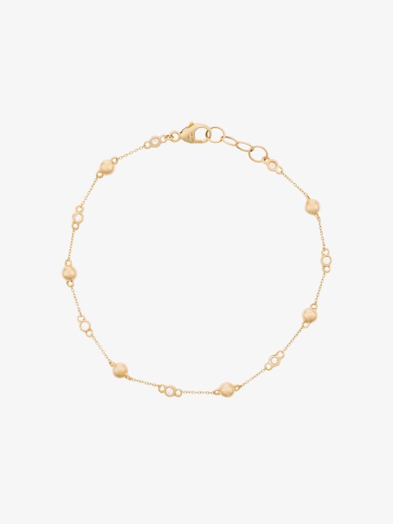 14k Yellow Gold Poppy Rae Pebble Diamond Station Bracelet