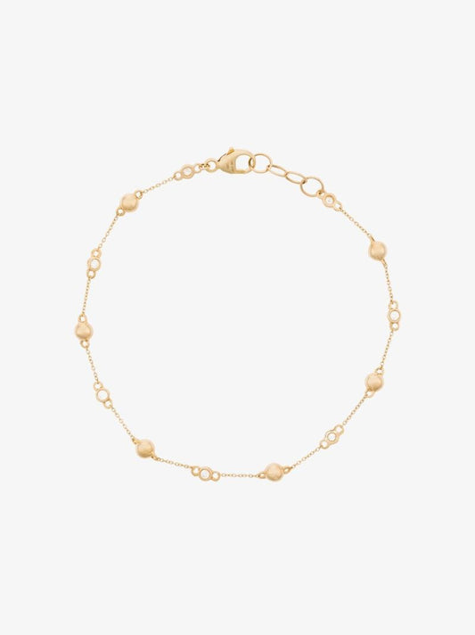 14k Yellow Gold Poppy Rae Pebble Diamond Station Bracelet