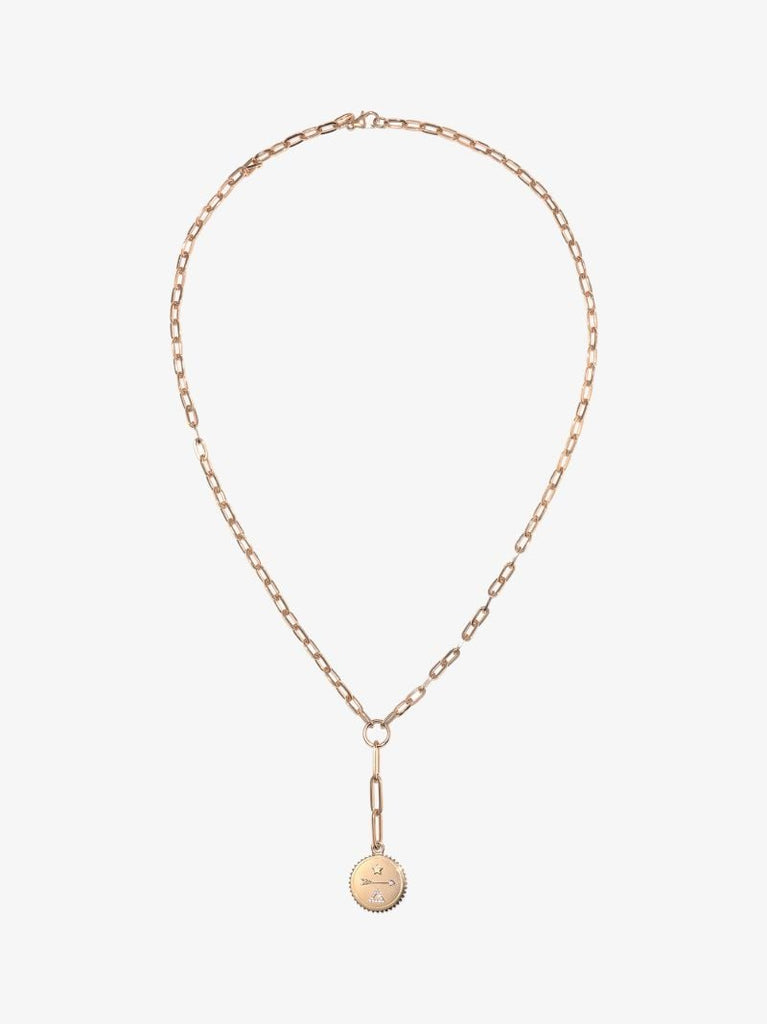 18k Rose Gold Dream Refined Clip Chain Diamond Necklace