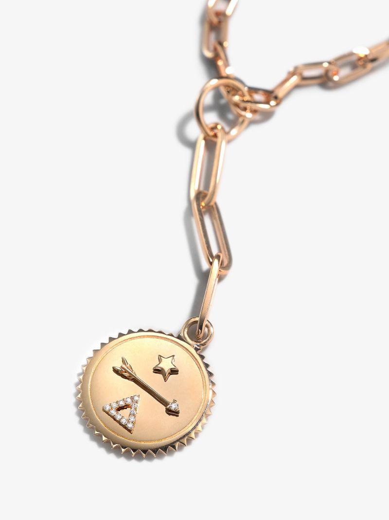 18k Rose Gold Dream Refined Clip Chain Diamond Necklace