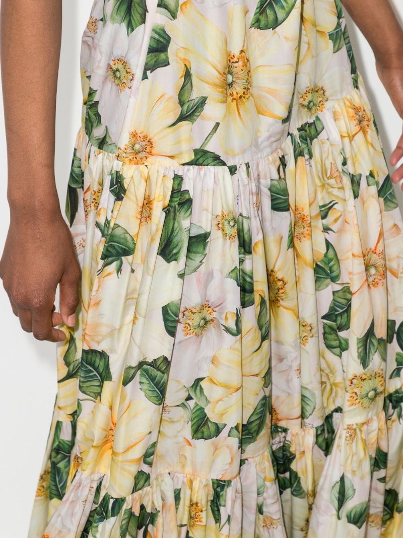 Floral-print Tiered Skirt
