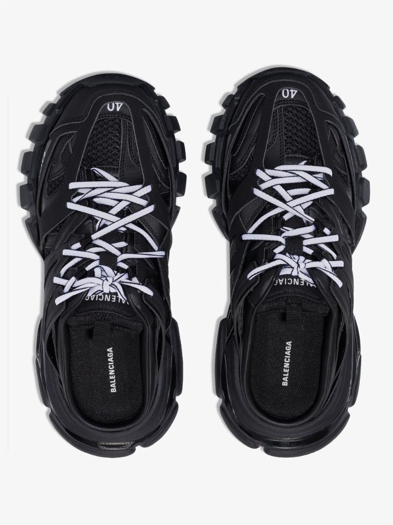 Black Track Sneaker Mules