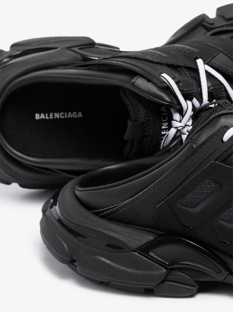 Black Track Sneaker Mules