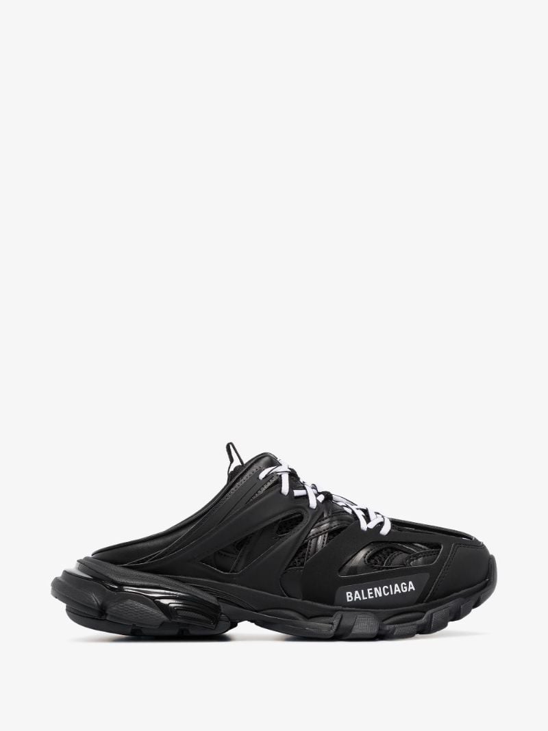 Black Track Sneaker Mules